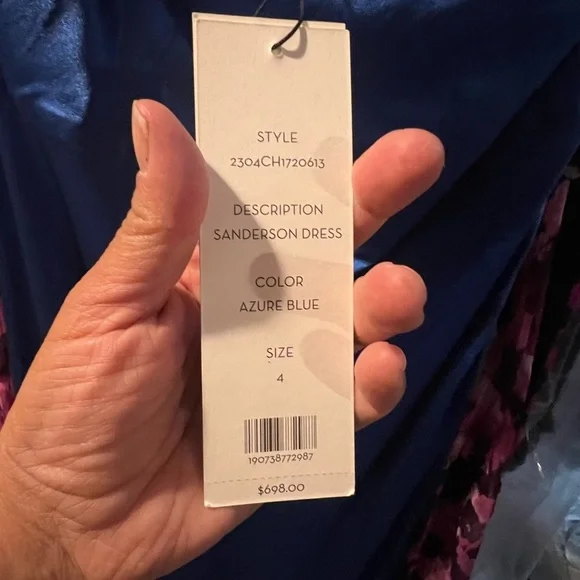 NWT NEW Veronica Beard Sanderson MaxiDress in Azure Blue